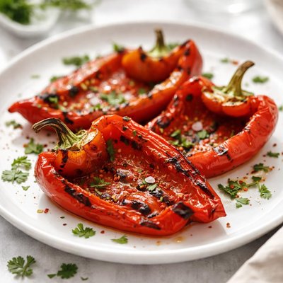 Grilled red pepper