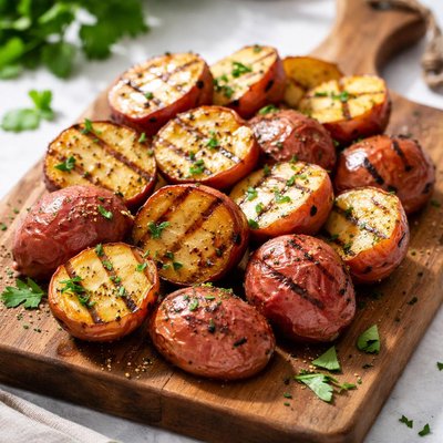 Grilled red potatoes