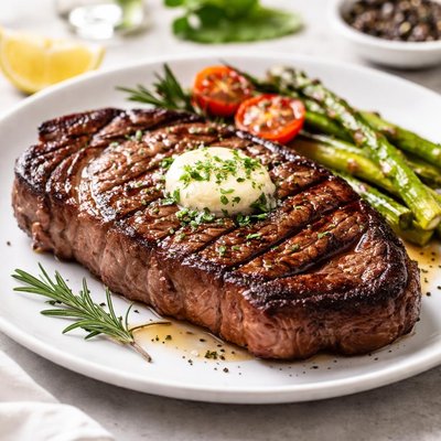 Grilled ribeye steak