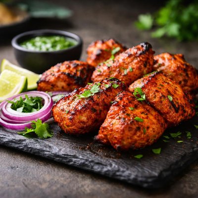 Grilled roast chicken tikka