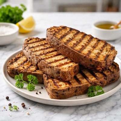 Grilled rye bread