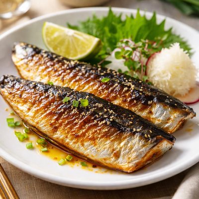 Grilled saba fish
