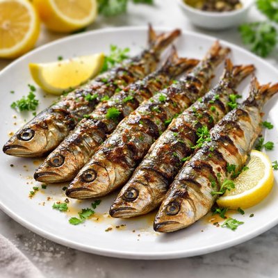 Grilled sardines