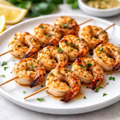 Grilled shrimp skewer