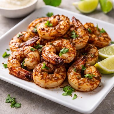 Grilled shrimp with cumen