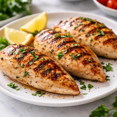 Grilled skinless boneless chicken breast
