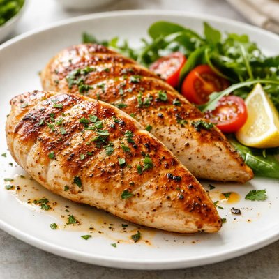 Grilled skinless chicken breast