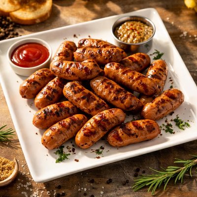 Grilled small frankfurt