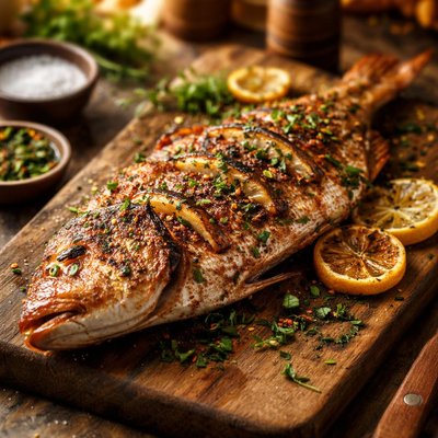 Grilled snapper