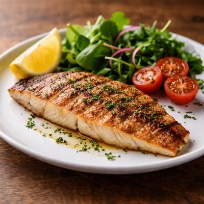 Grilled snapper fillet