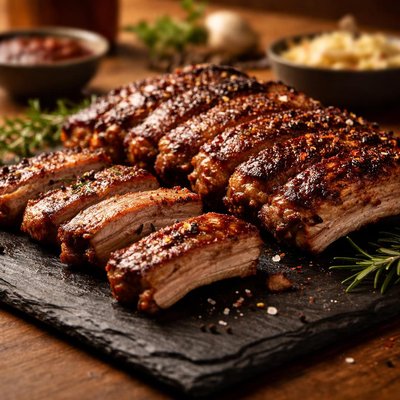 Grilled spare ribs