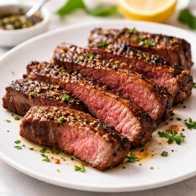 Grilled steak pieces
