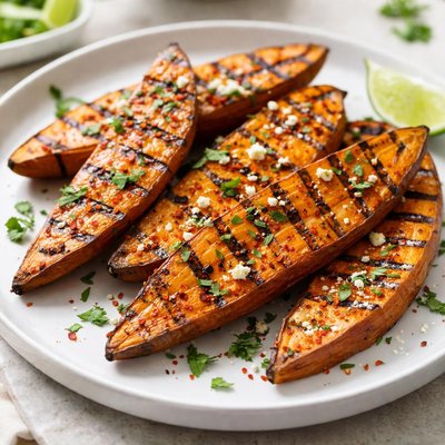 Grilled sweet potatoes