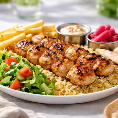 Grilled tawouk platter from malak al tawouk