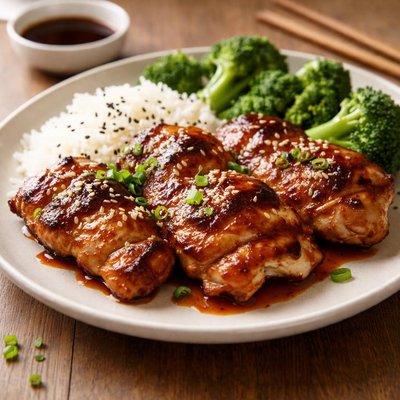 Grilled teriyaki boneless skinless thigh