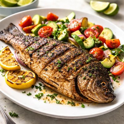 Grilled tilapia fish