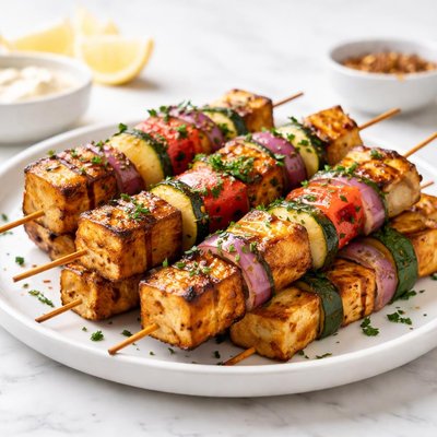 Grilled tofu skewer