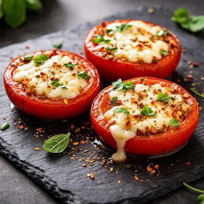 Grilled tomato with cheese