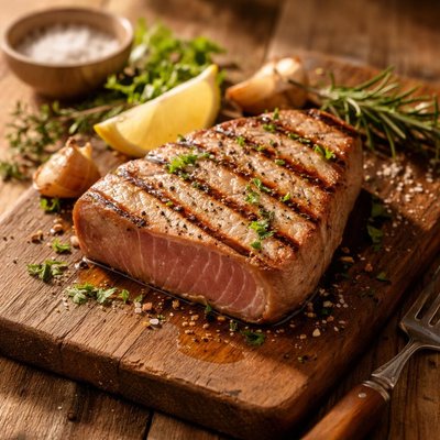 Grilled tuna fillet