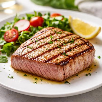 Grilled tuna steak