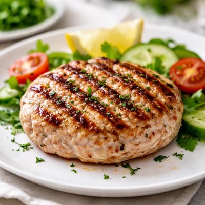 Grilled turkey patty