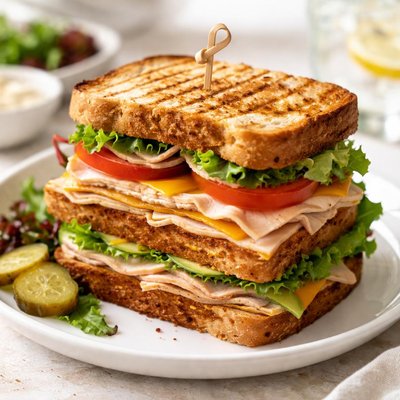 Grilled turkey sandwich