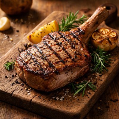 Grilled veal chop