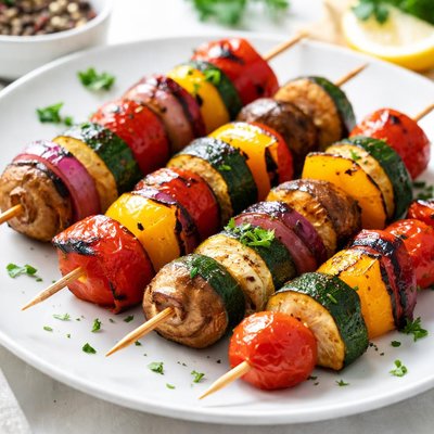 Grilled vegetable skewer