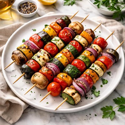 Grilled vegetable skewers