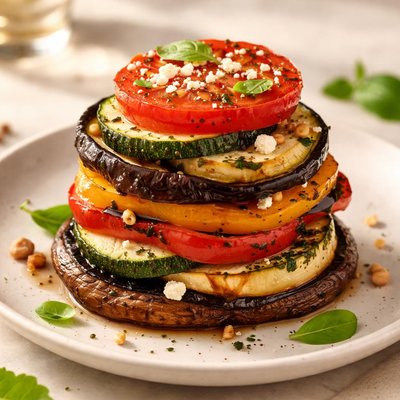 Grilled vegetable stack