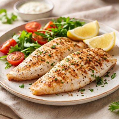 Grilled victoria fish filet