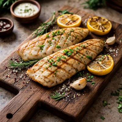 Grilled whitefish