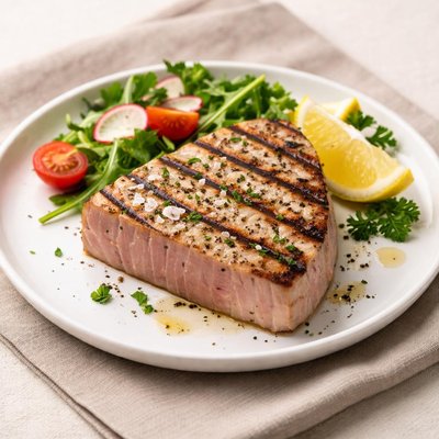 Grilled yellowfin tuna