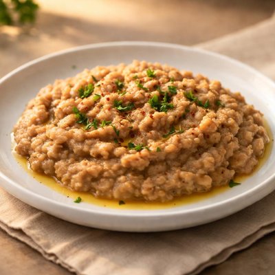 Grinded boiled beans