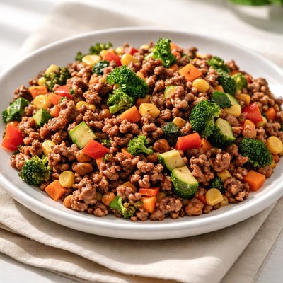 Ground beef and veggies