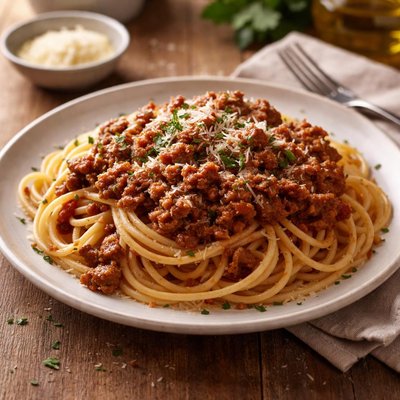 Ground beef bolognese