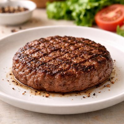 Ground beef burger patty