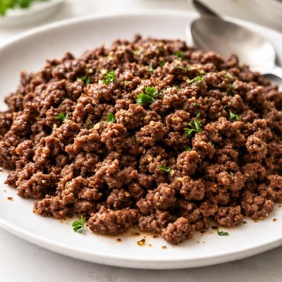 Ground beef cooked