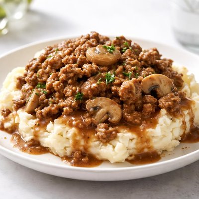 Ground beef mushroom gravy