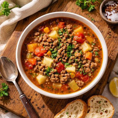 Ground beef soup