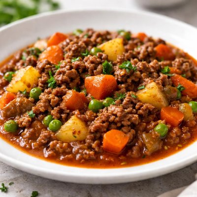 Ground beef stew with vegetables