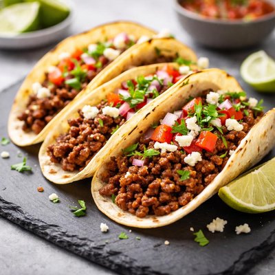 Ground beef street taco