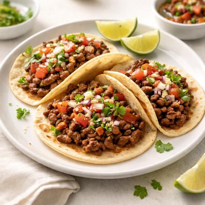 Ground beef street tacos