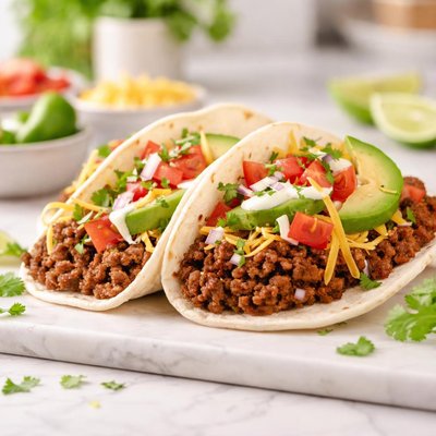 Ground beef taco soft taco