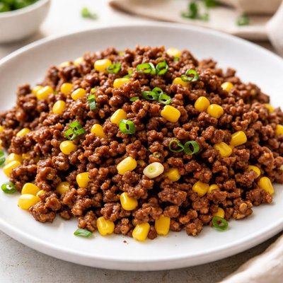 Ground beef with corn