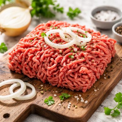 Ground beef with onions