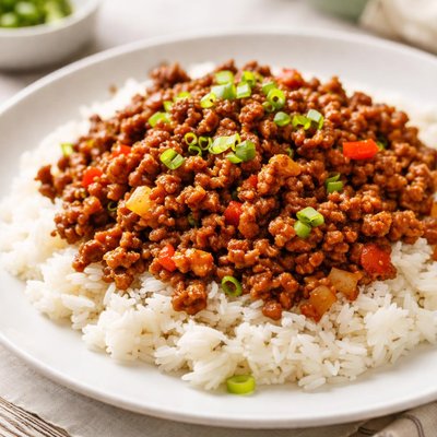 Ground beef with rice