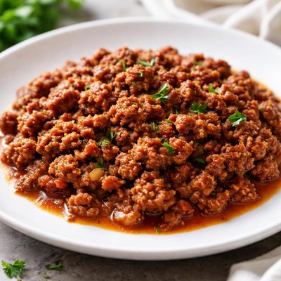 Ground beef with sauce