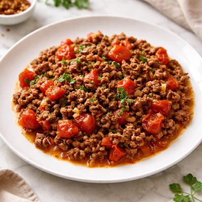 Ground beef with tomatoes