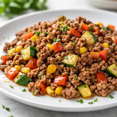 Ground beef with vegetables